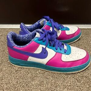 Nike ID Custom Air Force 1 - Purple/Blue Size 8